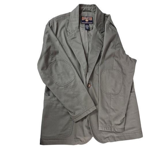 Duluth Trading Blazer Tradesman 100% Cotton Utility Olive Green Mens Sz L - Picture 6 of 7